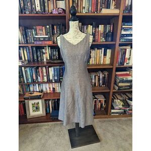 TOCCA wool blend grey lavender and silver knee length a line fitted dress sz 6 e